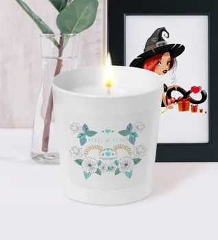 

Personalized White Glass Small Bowl Scented Candle (Model 6)
