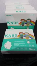 FFP2 Mascarillas KN95 máscara para niños 5 capas cara máscara KN95 para niñas niños respirador de protección de los niños KN95 máscaras Fit 2-9 años