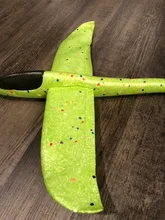 Avión planeador de espuma EVA grande de 48cm, Avión de lanzamiento manual, modelo artesanal, juguete para lanzar avión redondo, regalos para chico