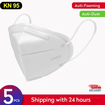 

5 pcs kn95 Mask 5 Layers Anti-fog Dustproof Protective Masks Respirator Valve Breathable kn95 Masks Dust Mascarillas Masque