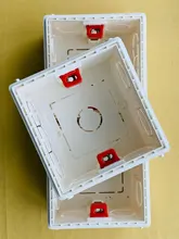Caja de montaje de Cassette, caja de empalme oculta tipo 86, caja de montaje interno, Caja Blanca, roja y azul