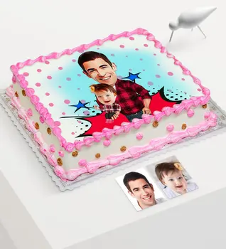 

Personalized Dad Girl Cartoon Printed Age Cake For Edible Sugar Paper-2