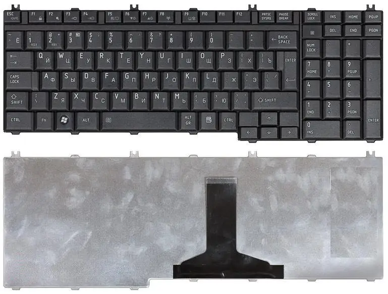 Клавиатура для ноутбука Toshiba Satellite A500 A505 L350 L355 L500 L505 L550 P200 матовая | Компьютеры и