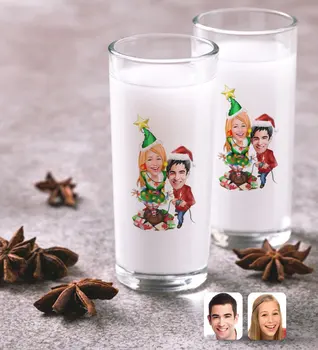 

Personalized Valentine New Year Caricature Of Dual Arrack Cup Seti-1