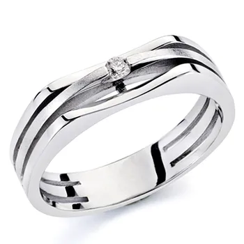 

Ring 18k white gold 1 sparkling diamond 0,0464ct [7306]