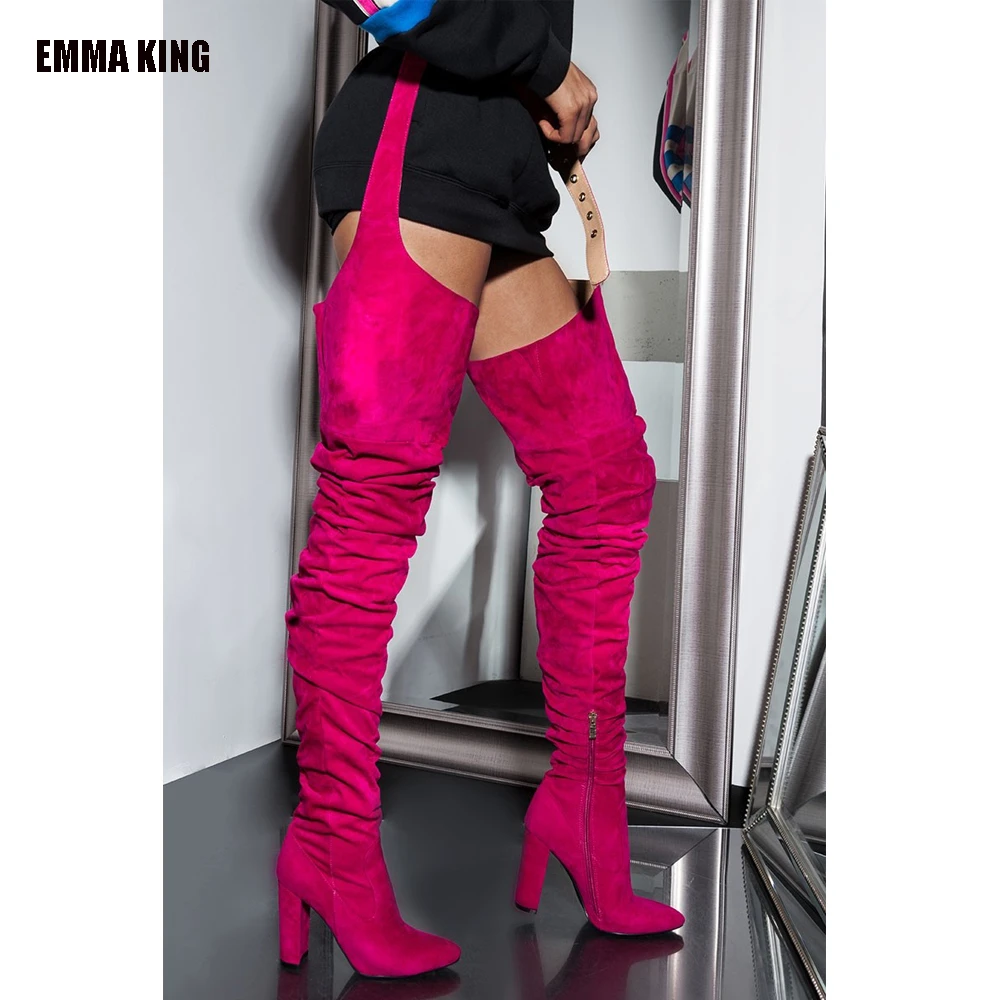 thigh high boots with toes out