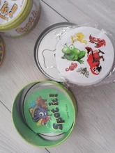 SPOT IT-Juego de cartas con caja de Metal, Enjoy It para reuniones familiares, Zoo, doble HP, rojo clásico, MLG💥2020 de alta calidad