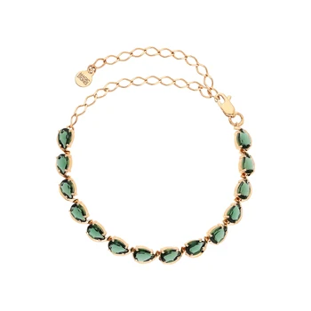 

Gold bracelet with tourmaline sunlight sample 585