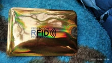 Nuevo Anti Rfid tarjetero para tarjetas bancarias de NFC de bloqueo lector Identificación de bloqueo de Bolsa de tarjeta de crédito de las mujeres de los hombres láser aluminio tarjeta caso proteger