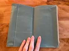 Olive Green Canvas Zipper pocket For Travelers Notebook Accessory Standard Regular size paper card holder storage bag