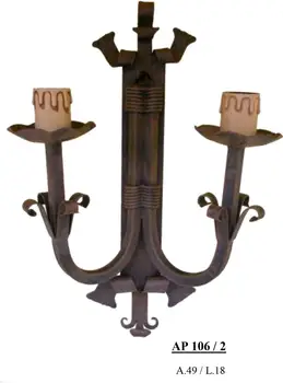 

Sconce forging medieval 2 lights