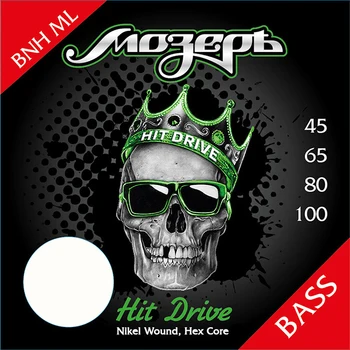 

BNH-ML hit drive string kit for bass guitar, nickel alloy, 45-100, Moser