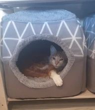 Cama para perros, gatos, cama blanda cama perrera casa cueva cama de saco para dormir Pad tienda mascotas invierno cálido y acogedor camas 2 tamaño L XL 2 colores