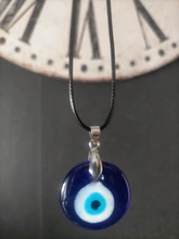 1pc de cristal azul de mal de ojo 30mm mal de ojo encantos colgantes de collar para las mujeres mal de ojo collar de accesorios de joyería resultados haciendo