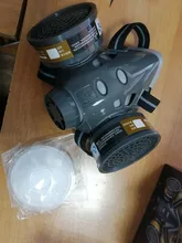 Respirador químico de Gas y polvo de media cara, mascarilla protectora de seguridad para el trabajo, filtros duales, pintura Industrial, Vapor orgánico