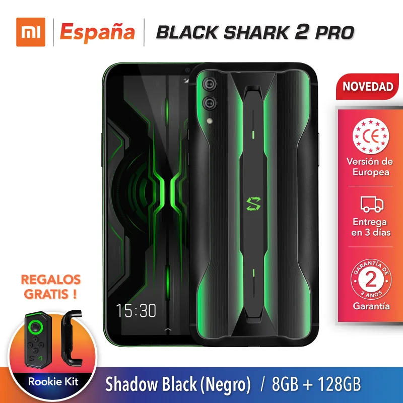 Xiaomi Black Shark 2 Pro (128GB ROM, 8GB RAM, Android, Nuevo, Libre) [Teléfono Movil Versión Global para Xiaomi Black Shark 2 Pro (128GB ROM, 8GB RAM, Android, Nuevo, Libre) [Teléfono Movil Versión Global para