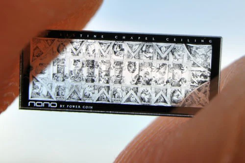 NANO SISTINE CHAPEL потолки неба Серебряная монета 5$ Острова Кука 2012