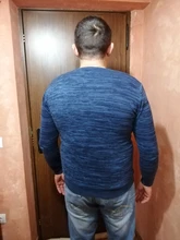 Suéter de lana y algodón para hombre, Jersey informal, Vintage, de colores combinados, cuello redondo de moda, Jacquard grueso y cálido