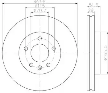 

Disc brake front Opel Antara Chevrolet Captiva 2.0-3.2i/