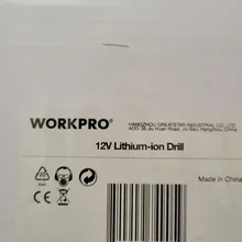 WORKPRO-Destornillador eléctrico inalámbrico 12V, mini controlador de potencia inalámbrico, batería de iones de litio CC de 3/8 pulgadas, 2 velocidades
