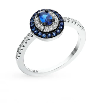 

Silver ring with cubic zirconia sunlight sample 925