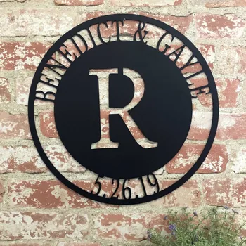 

Personalized Block Initial Family Name Wall Sign - Housewarming Gift - Door Hanger - Wedding Gift -Custom Monogram Acrylic Sign