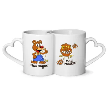 

Mugs twin bears and honey