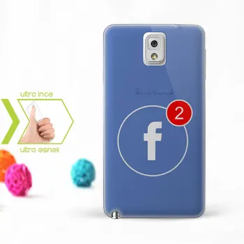 

Personalized Custom Samsung Galaxy Note 3 Slim Clear Silicone Phone Cover (Facebook-1)