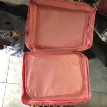 FUDEAM-bolsa de viaje multifunción de poliéster para mujer, organizador de artículos de tocador, bolsa de cosméticos portátil, estuche de maquillaje