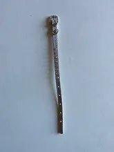 Collar de gato de diamantes de lujo de cuero para mascotas, utilizado para gatos con diamantes de imitación personalizados, traje para gatitos y chihuahua, dla OTA coleira gato