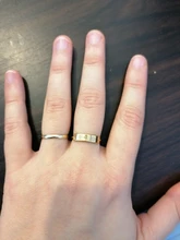 Anillo rectangular minimalista para mujer, joyería de sello con nombre personalizado, banda de tono dorado, acero inoxidable, regalo inicial