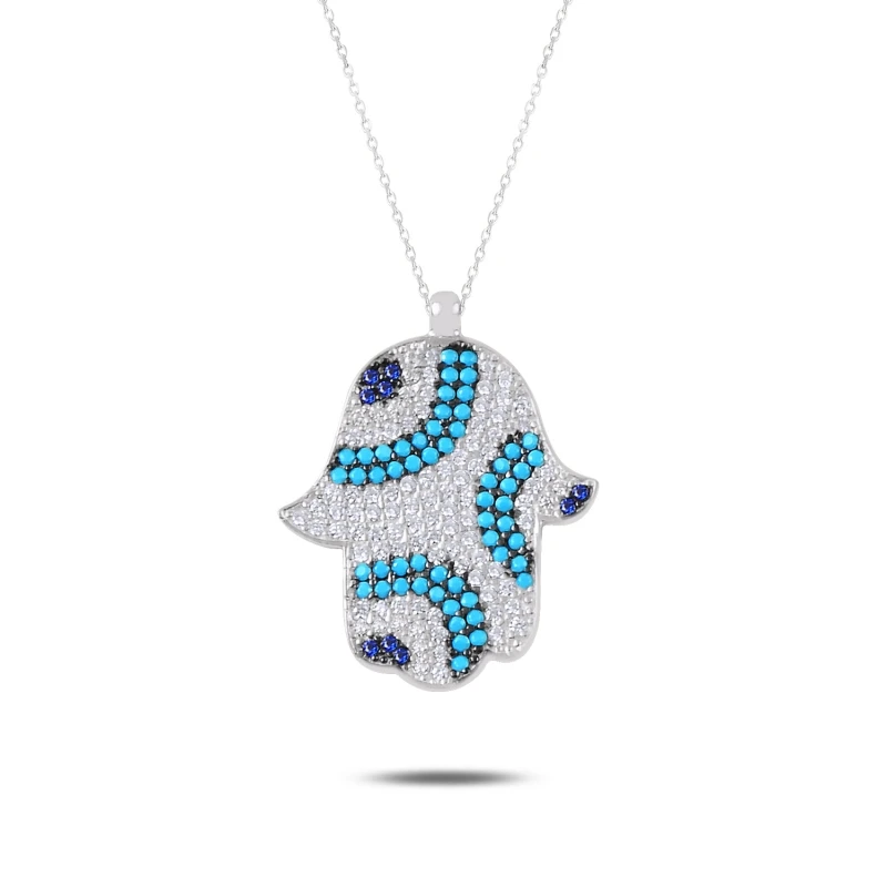 

Nano Gemstone Fatma Master Hand Necklace