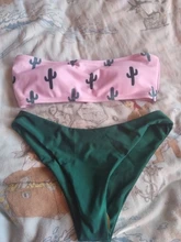 Swimsuit Micro Bikini Push-Up HOHL Beach-Bathers Women Biquini Cactus-Print Sexy