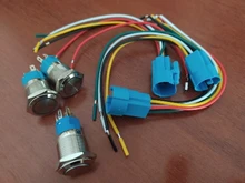 Switch Ring-Lamp-Power Symbol-Button Led-Light Metal 16mm Waterproof Self-Lock NO 1NO1NC