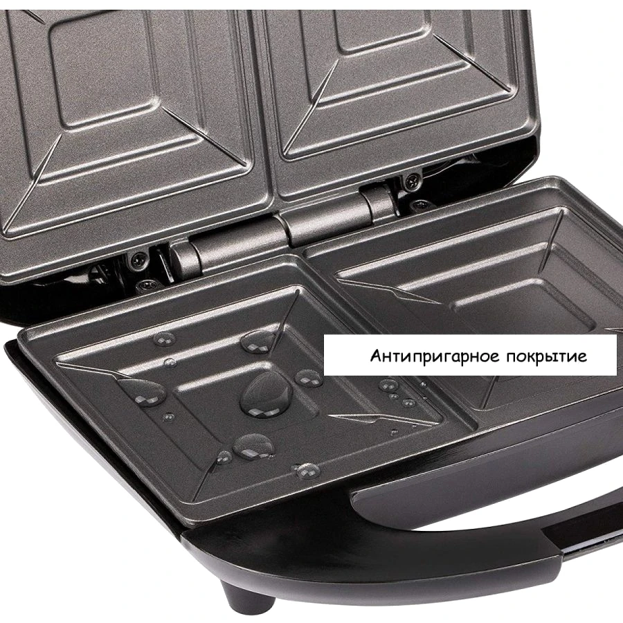 Сэндвич-тостер FIRST FA-5337-6 black (Термостат, световая индикация, мощность 700 Вт, защита от перегрева)