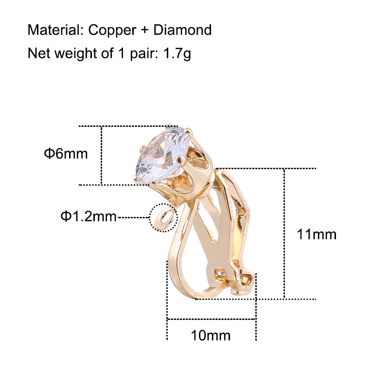 Ear clip earrings 2/10pcs Triangular Ear Clip Female Invisible Painless Diamond Ear Clip No Hole Earring Changer Converter