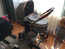 Cochecito De bebé multifuncional 3 en 1, carrito De bebé con paisaje alto, luz reclinable, plegable, diseño De cascarón De dos vías