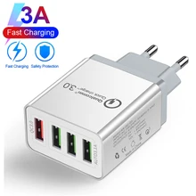 15 Вт 3A Быстрая зарядка 4,0 3,0 быстрое зарядное устройство 4 порта USB зарядное устройство для Sumsang S10 Xiaomi Mi 9 настенный адаптер зарядная станция