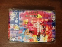 Caja de tarjetas de visita antirrobo RFID con impresión en Color a la moda para mujer, tarjetero con bolsillo para tarjetas de crédito, tarjetero de aluminio resistente al agua