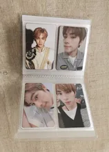 64 tarjetas de capacidad Mini titular carpetas álbumes con bling funda transparente para 6*6*9cm juegos tarjeta multifunción manga titular