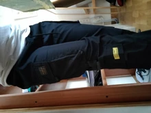 Pantalones Cargo informales para mujer, pantalón holgado de cintura alta, color negro, estilo coreano, con cinta, envío directo