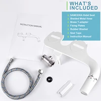 SAMODRA ขวา/ซ้าย Toitet Bidet Sprayer Non-Electric Dual หัวฉีด Bidet ห้องน้ําที่นั่งสุขอนามัยฝักบัวสําหรับอุปกรณ์ห้องน้ํา 5