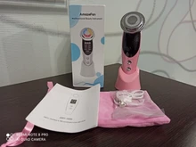 Wrinkle-Removal Lifting Face-Skin Facial-Neck-Massager LED Amazefan 7in1rf EMS Au 3-Colors