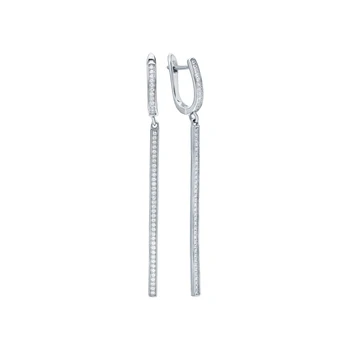 

Silver earrings with cubic zirconia sunlight sample 925