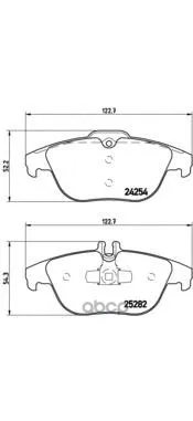Колодки Тормозные Mercedes W204/X204 07- Задние Brembo P50104 Brembo арт. P50104