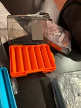 Kingdom Fishing Box 12 14 compartimentos accesorios de pesca, cajas de anzuelos de señuelo de almacenamiento de doble cara de alta resistencia, caja de aparejos de pesca