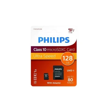 

Philips MicroSDXC 128GB CL10 80 mb/s UHS-I + Adapter Retail
