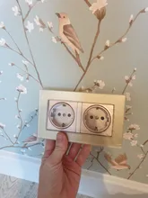 EU Standard Plug Glass-Panel Crystal Power-Socket Electrical Outlet Wall SRAN Multi-Way