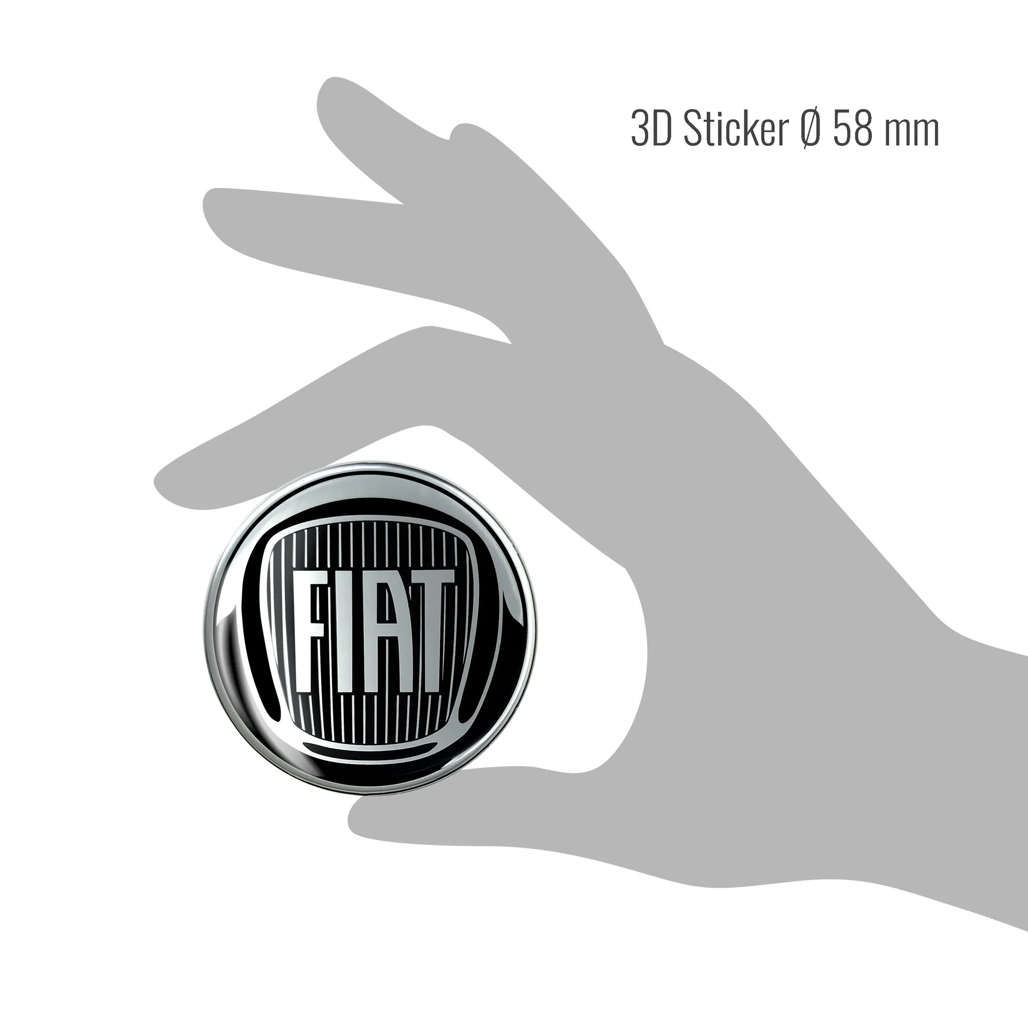 Stickers 3D Logo Fiat Tipo Capot + Arrière - Adhésif Carbone Effet Blason
