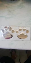 Etiqueta engomada del coche fresco diseño pata 3D perro Animal oso gato huellas de patas huella 3M pegatina pegatinas para coche de plata rojo oro rojo con oro rojo